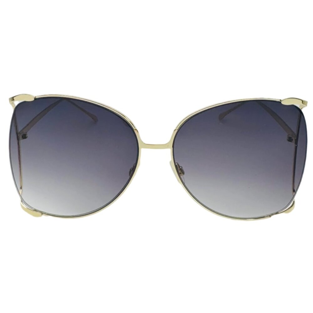 6043 | Gold Large Butterfly Style Sunglasses